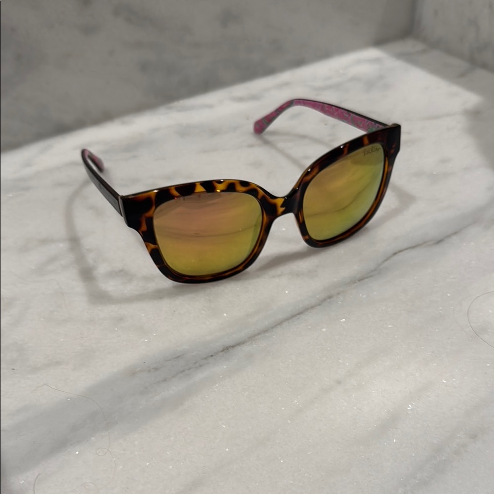 Lilly Pulitzer Tortoise Shell Sunglasses with Gold Accents